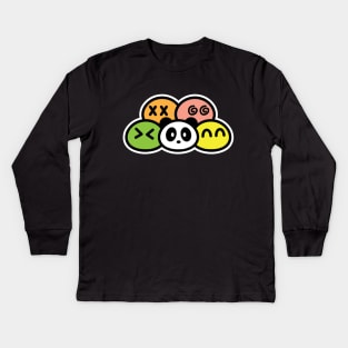 Panda Mochi Bambu Brand Ice Cream Japanese Snack Food Dessert Sweet Rice Cake Kids Long Sleeve T-Shirt